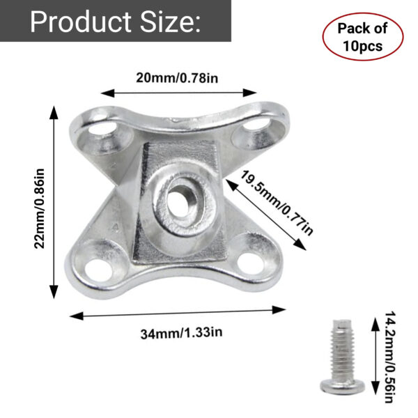 Zinc Alloy Removable Corner Brace Bracket