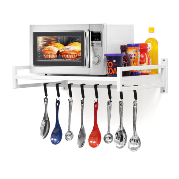 Metal Universal Microwave Oven Fix Stand-White