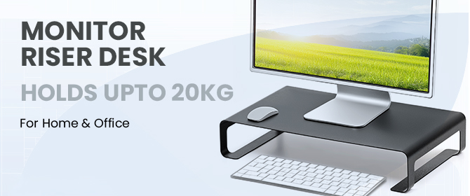 what's new banner computer riser stand