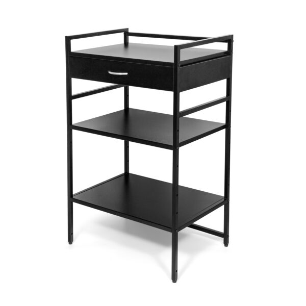 3 Tier Microwave Rack with Sliding Storage Drawer