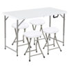 Plastic Portable Picnic Table with 4 Chairs