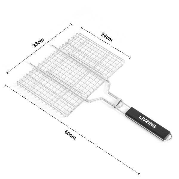 Portable & Foldable BBQ Grilling Net Basket