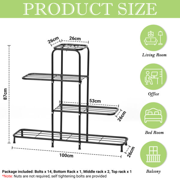 Metal 4 Tier Plant Stand