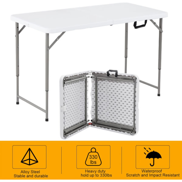 Plastic Portable Picnic Table with 4 Chairs