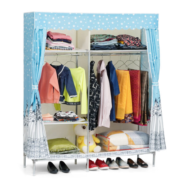 5 Shelf Stainless Steel Portable Wardrobe