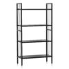4 Tier Height Adjustable Metal Bookshelf