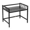 2-Tier Height Adjustable Microwave Stand With 8 Hooks