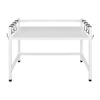 2-Tier Height Adjustable Microwave Stand With 8 Hooks-White