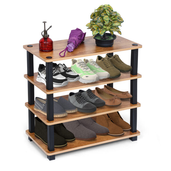 TNT 4-Tier Wooden Shoe Rack