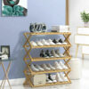 5 Tier Foldable Bamboo Shoe Rack