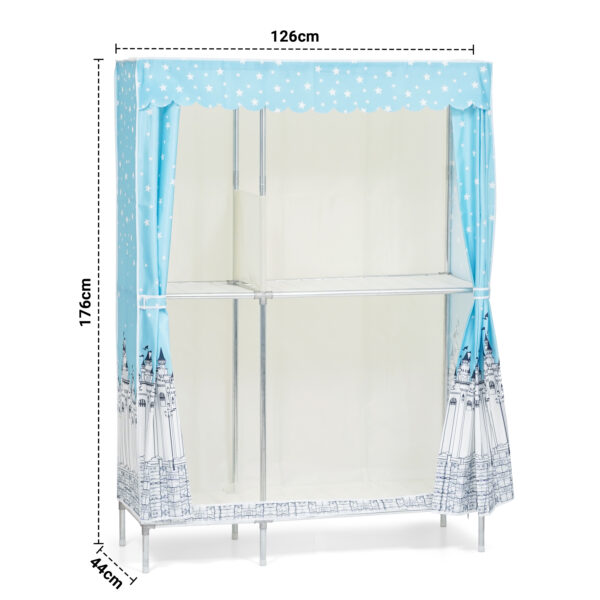 4-Tier Shelf Stainless Steel Portable Wardrobe