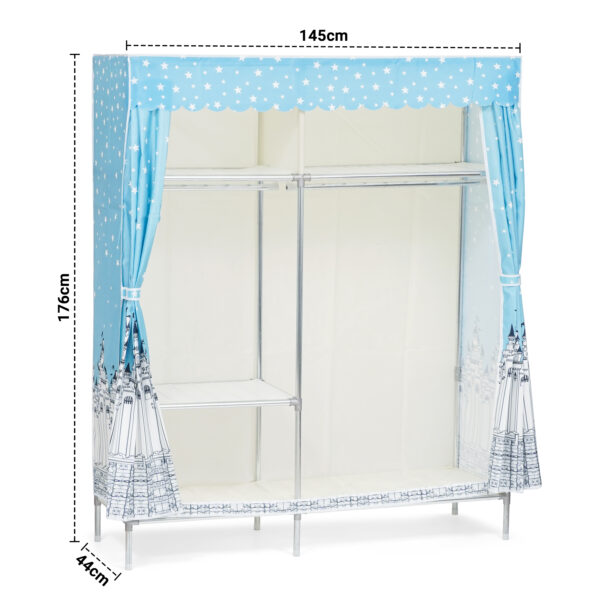 5 Shelf Stainless Steel Portable Wardrobe