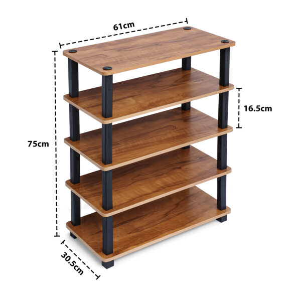 TNT 5-Tier Wooden Shoe Rack
