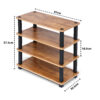 TNT 4-Tier Wooden Shoe Rack