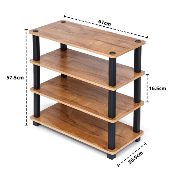 TNT 4-Tier Wooden Shoe Rack