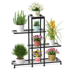 Metal 4 Tier Plant Stand For Balcony & Indoor