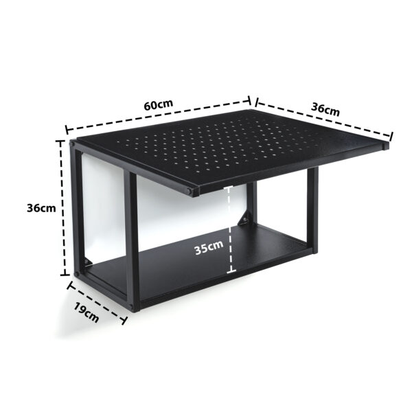2 Tier Microwave Oven Wall Mount Metal Stand