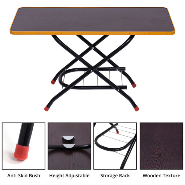 Wooden Metal Brown Center Table
