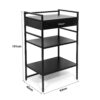 3 Tier Microwave Rack with Sliding Storage Drawer
