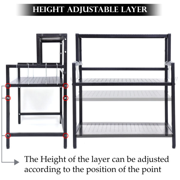 2 Tier Metal Microwave Stand
