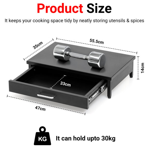 Metal Microwave Oven Stand Drawer