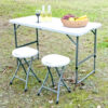 Plastic Portable Picnic Table with 4 Chairs