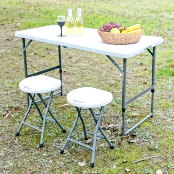 Plastic Portable Picnic Table with 4 Chairs