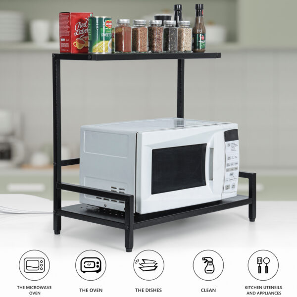 2 Tier Metal Microwave Stand