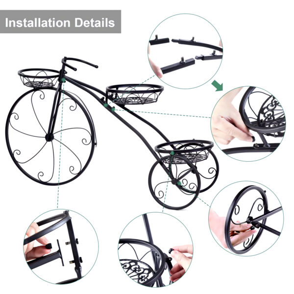 Bicycle Metal Plant Holder