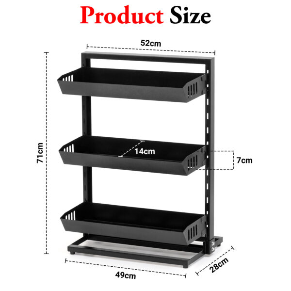 3 Tier Metal Kitchen Spice Rack