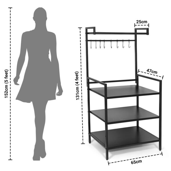 4 Tier Adjustable Metal Microwave Oven Stand