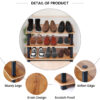 TNT 3-Tier Wooden Shoe Rack