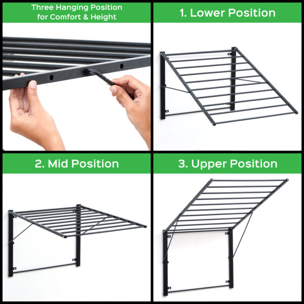 Adjustable Wall Mounted Cloth Drying Stand