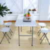 Plastic Portable Picnic Table with 4 Chairs