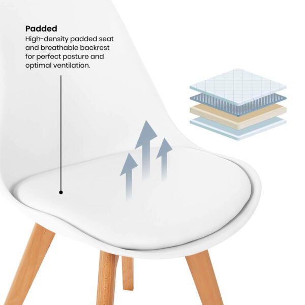 Dining Chair with Cushioned Pad