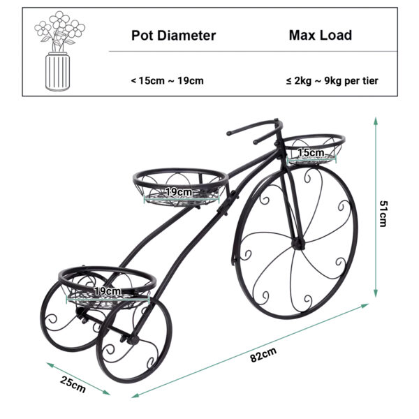 Bicycle Metal Plant Holder