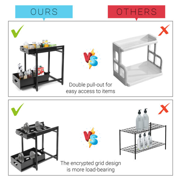 2-Tier Multipurpose Under Sink Cabinet Organizer