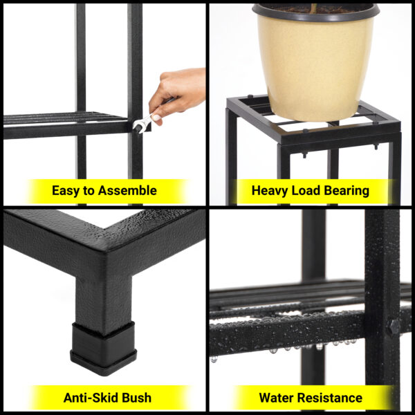 Metal 4 Tier Plant Stand For Balcony & Indoor