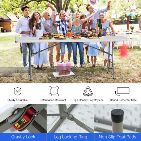 8 Ft Plastic Folding Table