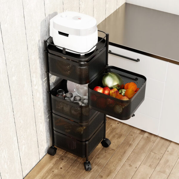 360° Revolving Kitchen Storage Trolley