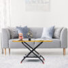 Wooden Metal Brown Center Table
