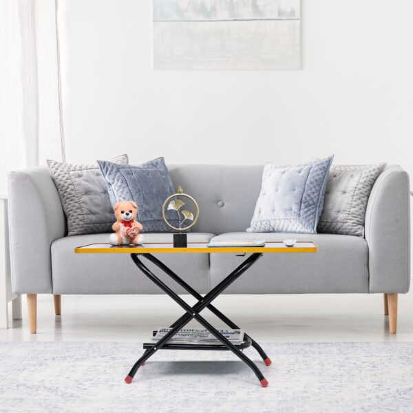 Wooden Metal Brown Center Table