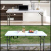 Plastic Portable Picnic Table with 4 Chairs