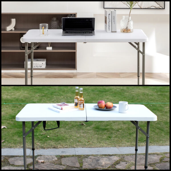 Plastic Portable Picnic Table with 4 Chairs