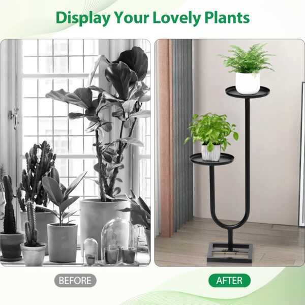 2 Tier U Shaped Plant Stand