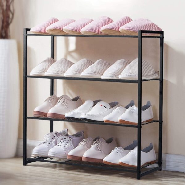 4 Tier Metal Adjustable Shoe Rack