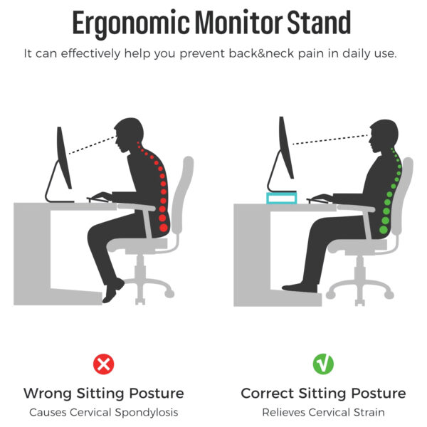 Monitor Riser Desk Organizer