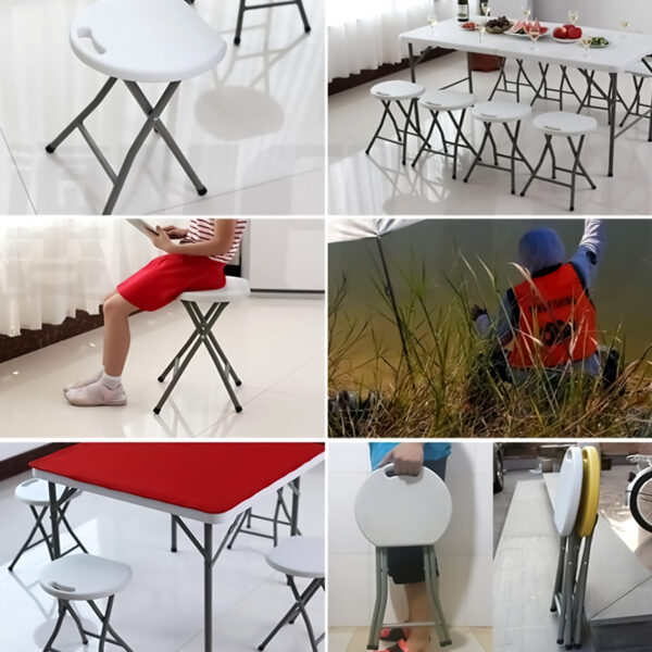 Plastic Portable Picnic Table with 4 Chairs