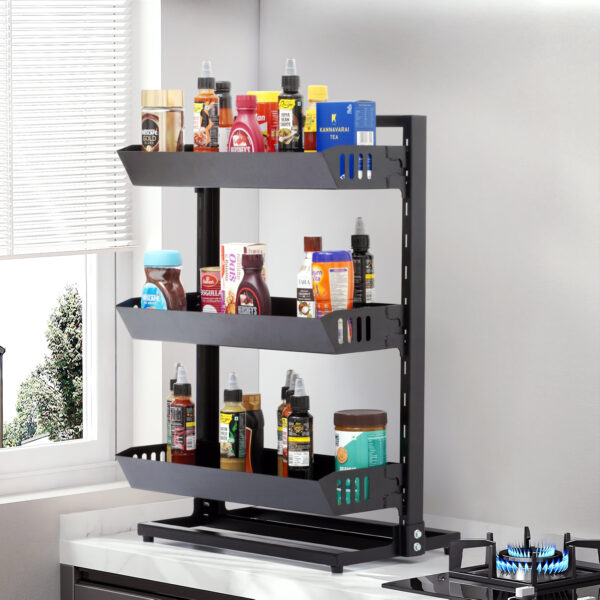3 Tier Metal Kitchen Spice Rack