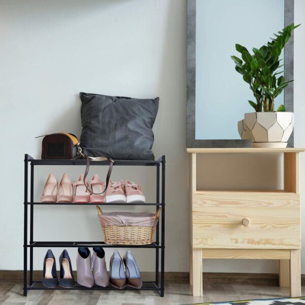 4 Tier Metal Adjustable Shoe Rack